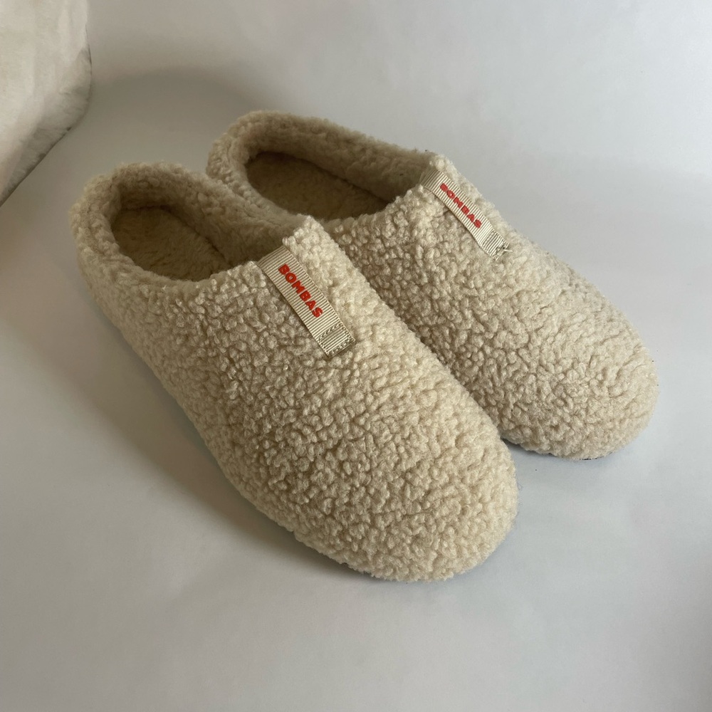 Bombas Cream Sherpa Slip-On Mule